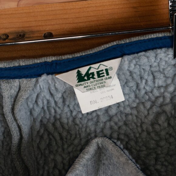 Vintage 80s REI Deep Pile Fleece Pants in Heather Grey - LG - Picture 5 of 9